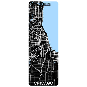 Chicago Map Yoga Mat