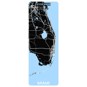 Miami Map Yoga Mat