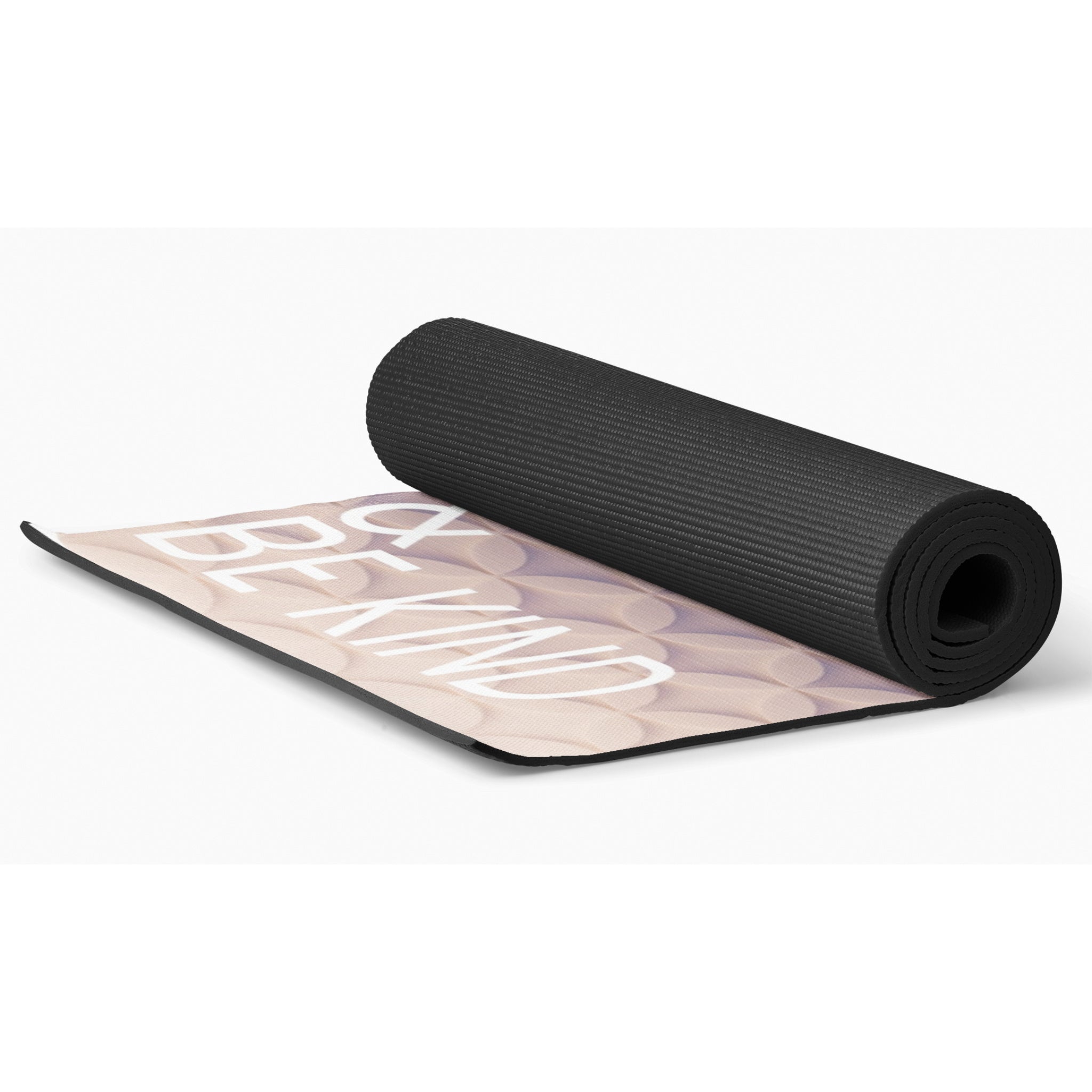 Work Hard and Be Kind, 6mm Non-Slip Rubber Yoga Mat